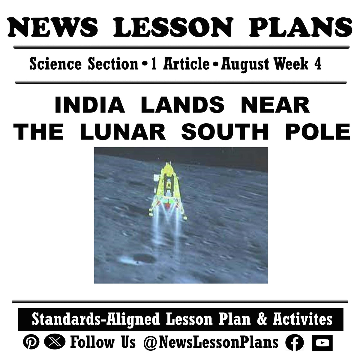 Current Events Lesson Plan - India Lands on the Moon – News Lesson Plans